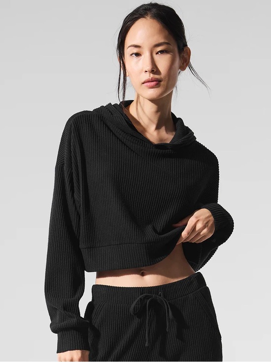 ALO Yoga Tops - ALO Yoga Muse Hoodie in Black - M